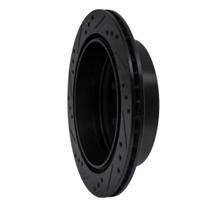 Nissan Frontier Brake Rotor (1) - Rear Right - R1 Concepts - Drilled & Slotted - Black - `05-`25